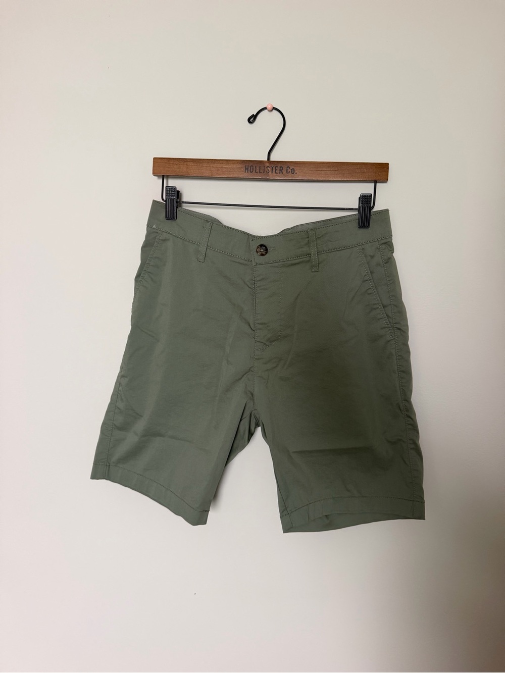 Kenneth Cole Olive Green Flat Front Shorts